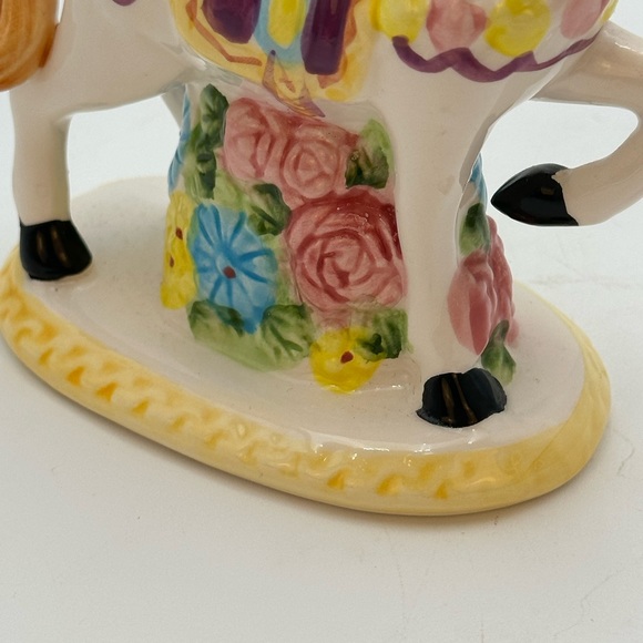 Vintage 1993 Handcrafted Merry-Go-Round Carousel Horse Porcelain Ceramic Pastel - Picture 10 of 16